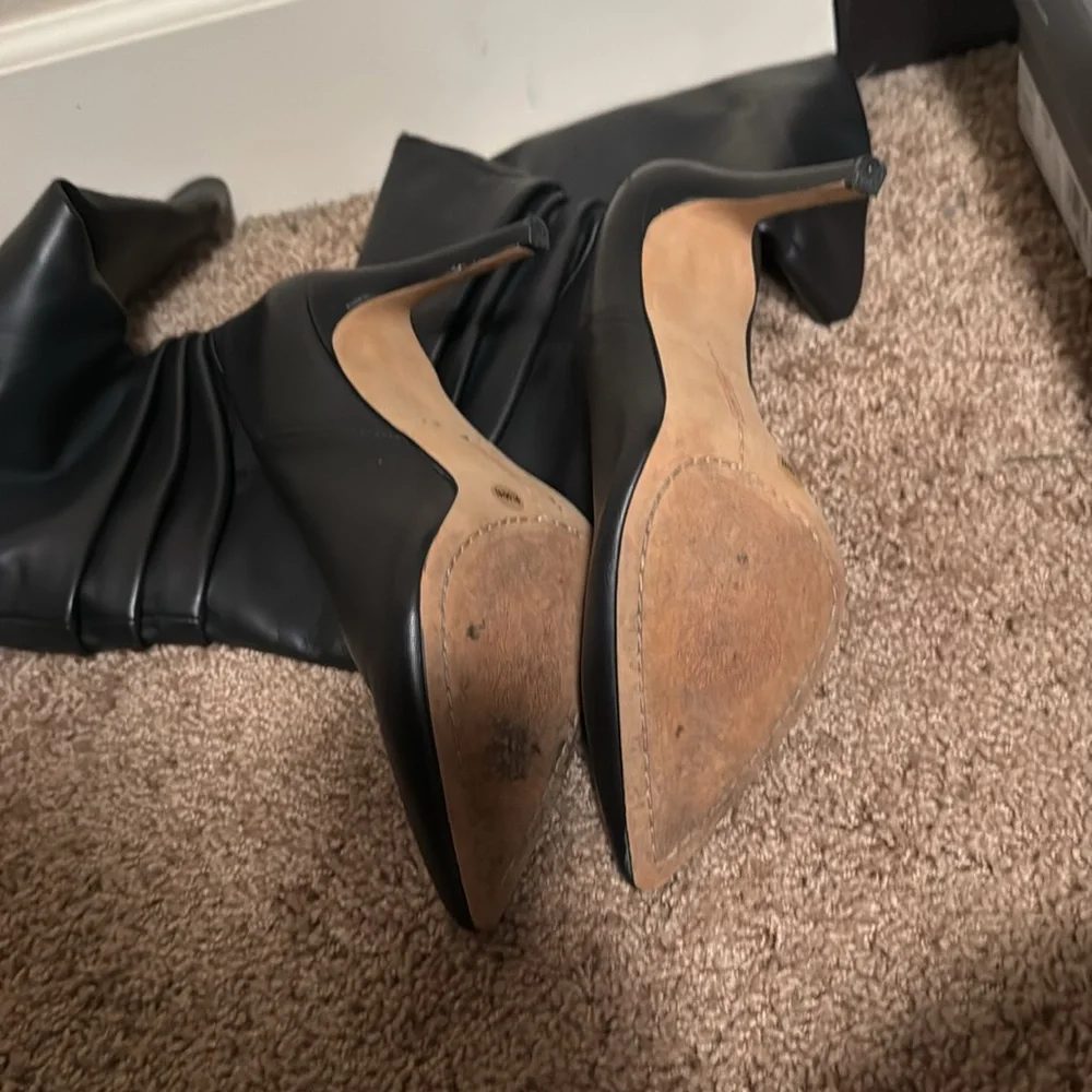 Vince Camuto Leather knee high stiletto boots - Picture 3 of 5